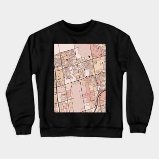 Vaughan Map Pattern in Soft Pink Pastels Crewneck Sweatshirt